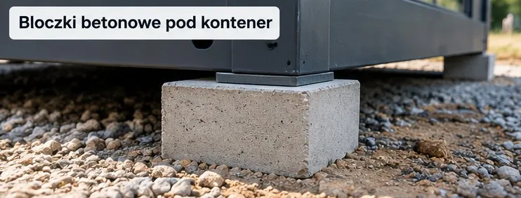 bloczki betonowe po pawilon kontenerowy